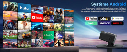 HY320 Smart Projector – Modèle Android, WiFi intégré avec haut-parleur