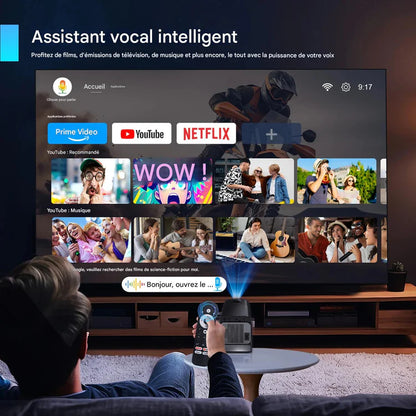 HY320 Smart Projector – Modèle Android, WiFi intégré avec haut-parleur