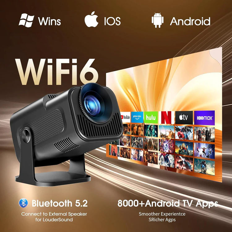 HY320 Smart Projector – Modèle Android, WiFi intégré avec haut-parleur