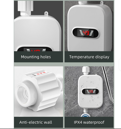 Robinet chauffe-eau instantané avec colonne de douche intégrée