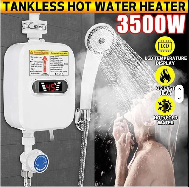 Robinet chauffe-eau instantané avec colonne de douche intégrée