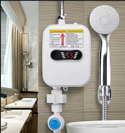 Robinet chauffe-eau instantané avec colonne de douche intégrée