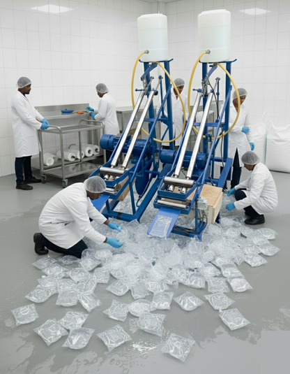 Machine Automatique de Fabrication d’Eau Potable en Sachets à deux Sorties