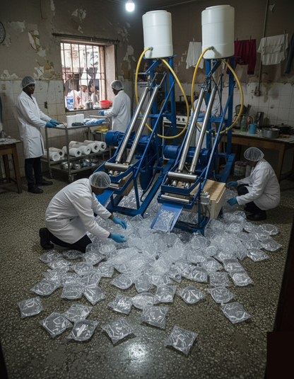 Machine Automatique de Fabrication d’Eau Potable en Sachets à deux Sorties